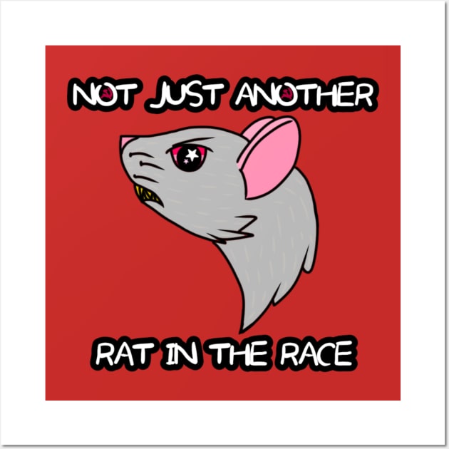Not Just Another Rat In The Race (Full Color Version) Wall Art by Rad Rat Studios